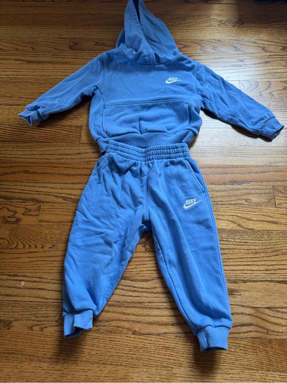 Nike Kids Periwinkle Blue Hoodie & Joggers Set with White Logo 2/3T
